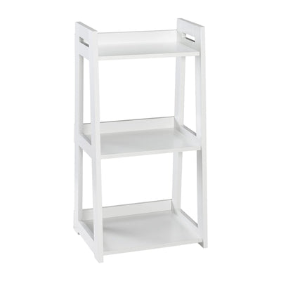 ClosetMaid Narrow 3 Tier Ladder Bookshelf Storage Shelving Unit, White(Open Box)