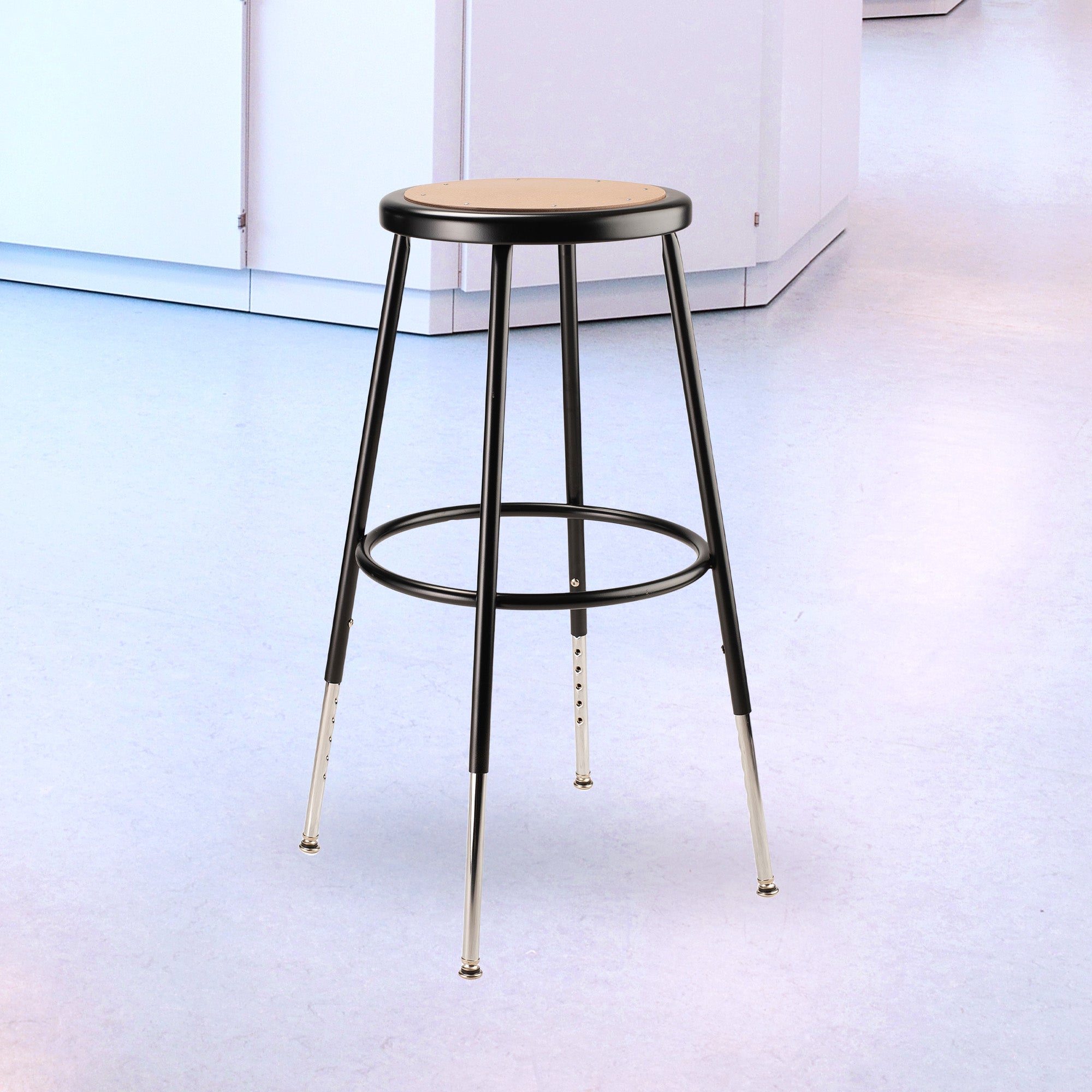 National Public Seating 6200 Series Heavy Duty 32.5" Adjustable Stool, Black - VMInnovations