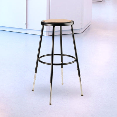 National Public Seating 6200 Series Heavy Duty 32.5" Adjustable Stool, Black - VMInnovations