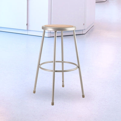 National Public Seating 30" Steel Stool Supports 500 Pounds, Grey (Used) - VMInnovations