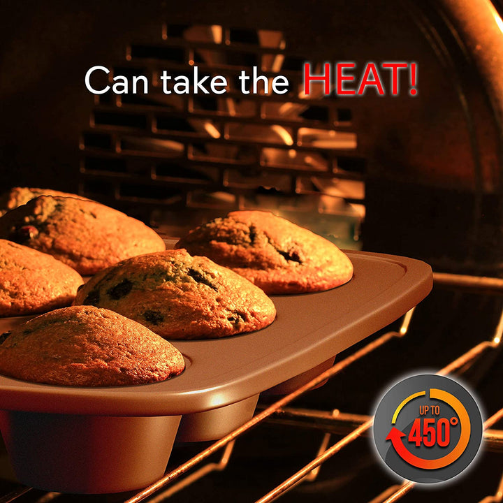 NutriChef Oven Non Stick Carbon Steel Tray Sheet 6 Piece Bakeware Set (Open Box) - VMInnovations