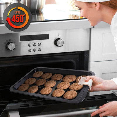 Deluxe Nonstick Carbon Steel Stackable 10 Piece Kitchen Bakeware Set (Used) - VMInnovations