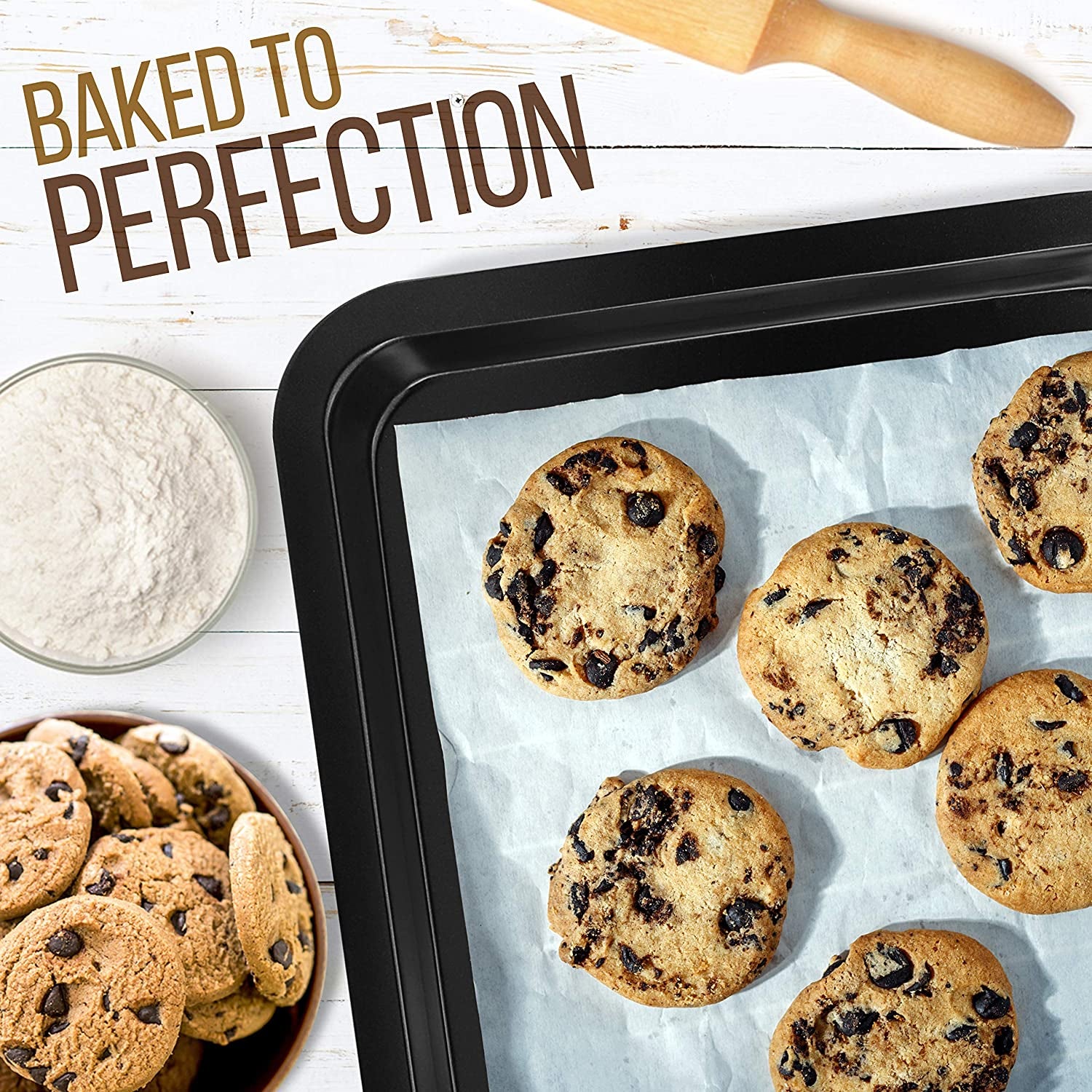 Deluxe Nonstick Carbon Steel Stackable 10 Piece Kitchen Bakeware Set (Used) - VMInnovations