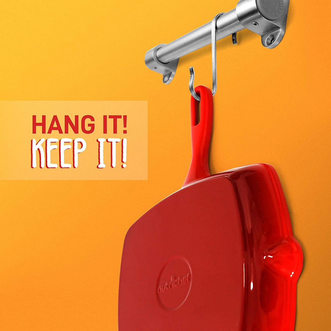 NutriChef 11" Square Cast Iron Skillet Grill Pan w/ Enamel Coating (Open Box) - VMInnovations