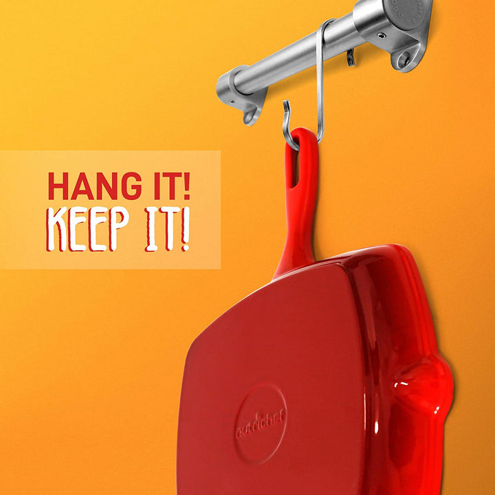 NutriChef 11" Square Cast Iron Skillet Grill Pan w/ Enamel Coating (Open Box) - VMInnovations