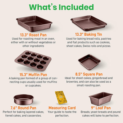 NutriChef Nonstick Kitchen Cookware Pots and Pans, 20 Piece Set, AGold (Used) - VMInnovations