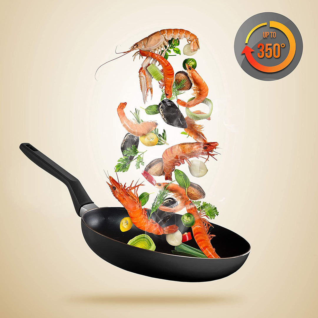 NutriChef Nonstick Cooking Kitchen Cookware Pots and Pan, 26 Piece Set, Black - VMInnovations