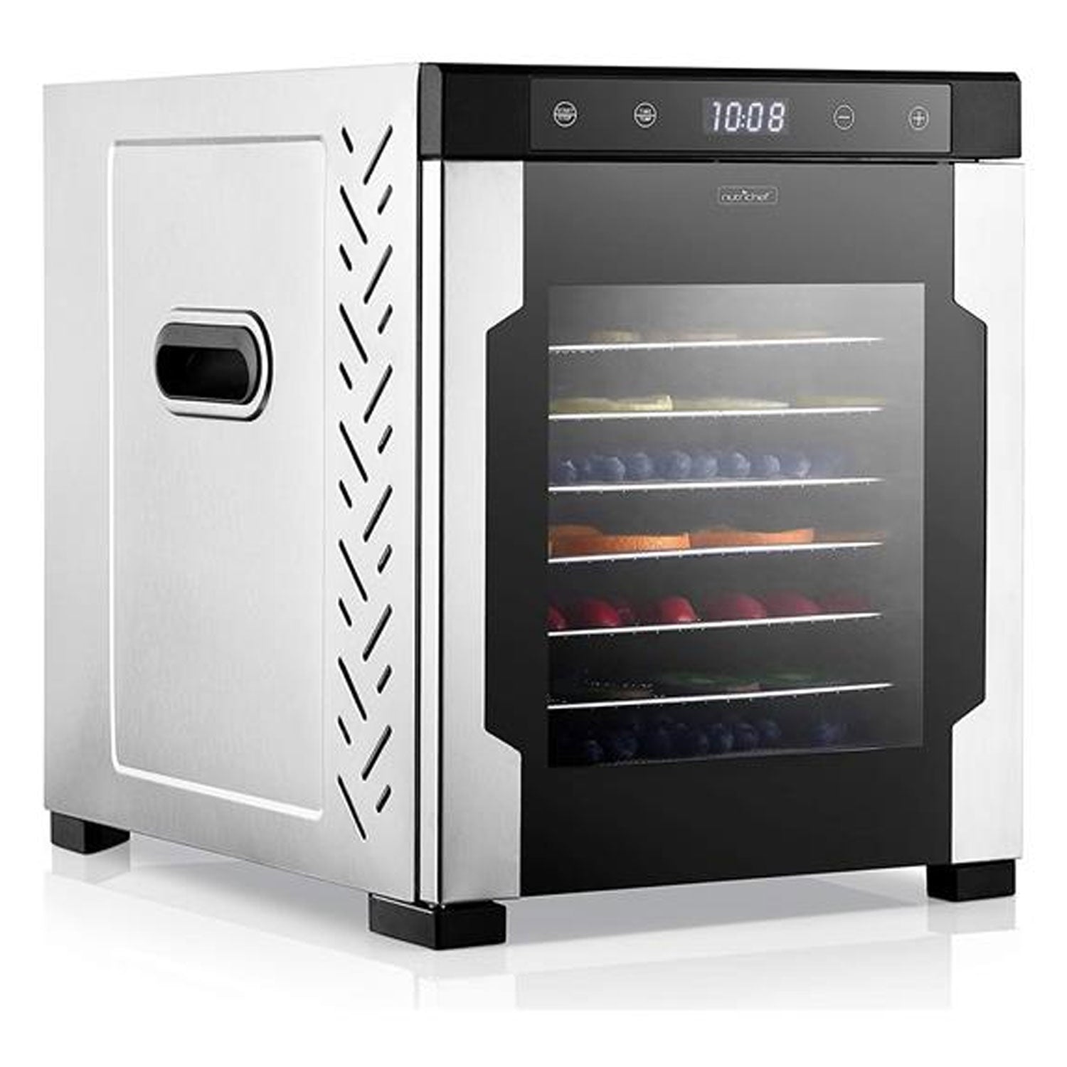 NutriChef NCFD10S 10 Shelf 900W Countertop Food Dehydrator with Timer (Open Box) - VMInnovations