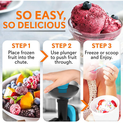 NutriChef Electric Soft Serve and Sorbet Machine Frozen Dessert Maker (Open Box) - VMInnovations