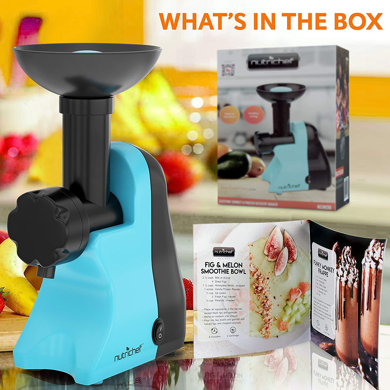 NutriChef Electric Soft Serve and Sorbet Machine Frozen Dessert Maker (Used) - VMInnovations