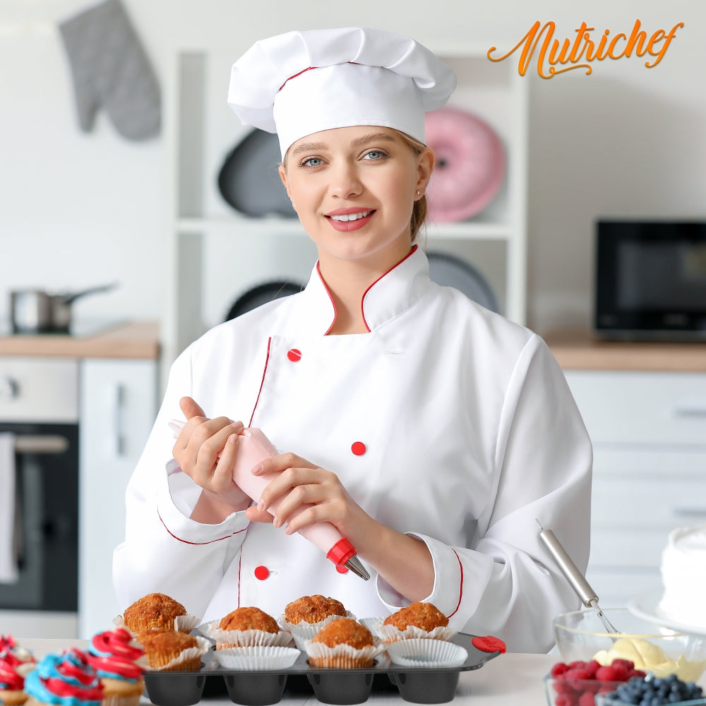 NutriChef Kitchen Deluxe Oven Non Stick Gray Carbon Steel 8pc Bakeware Set(Used) - VMInnovations