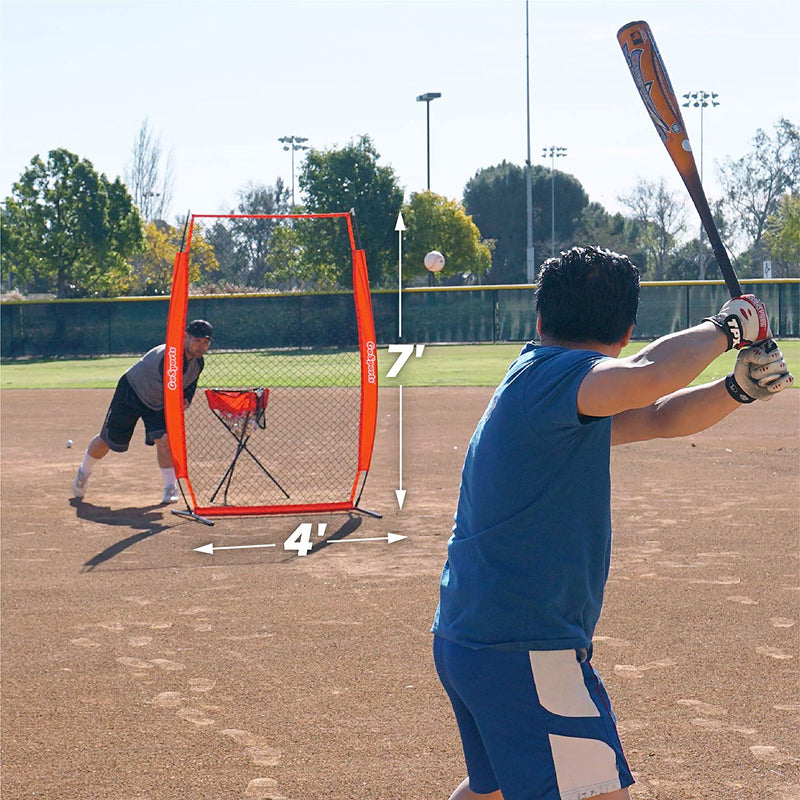 GoSports Baseball and Softball 7 X 4 Foot Pitcher Screen Safety Net (Open Box)