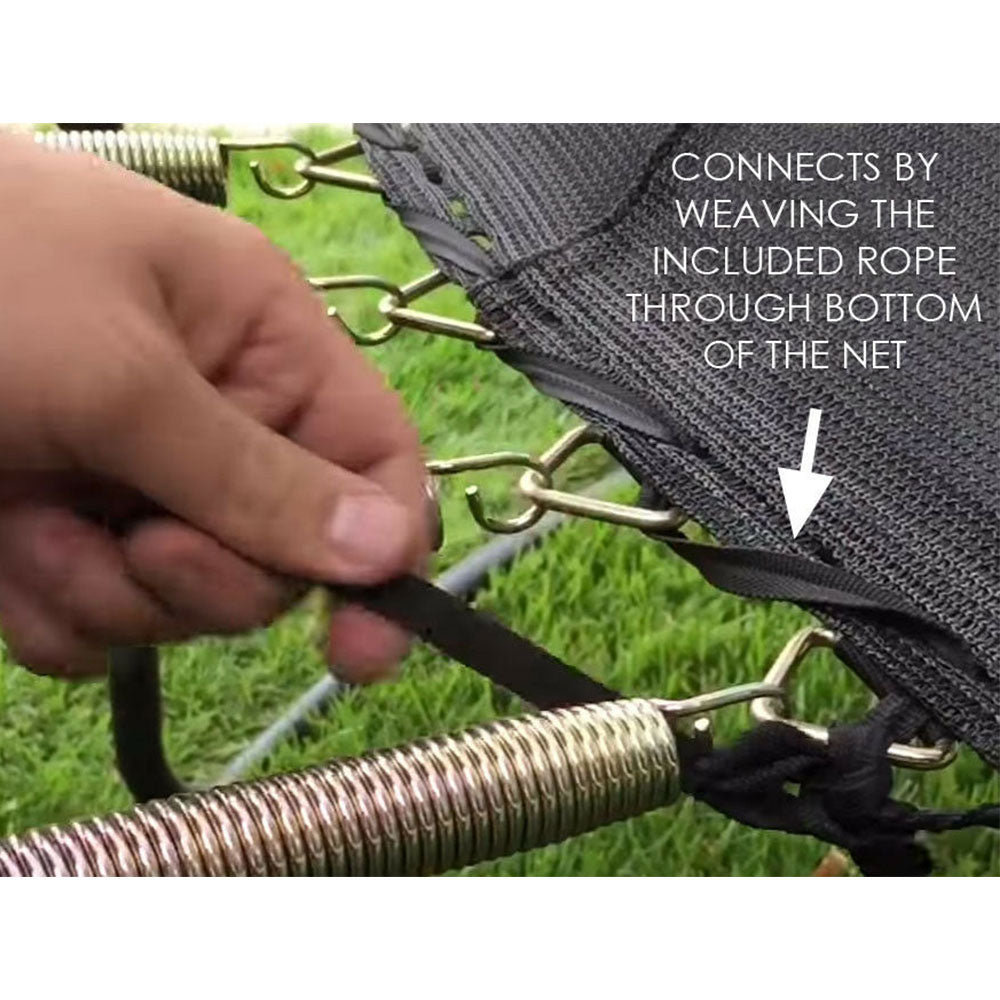 SkyBound Round Trampoline Net w/6 Enclosure Poles for 12ft Frames (Open Box)