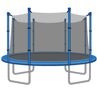 SkyBound Round Trampoline Net w/8 Enclosure Poles for 14 Foot Frames (Open Box)