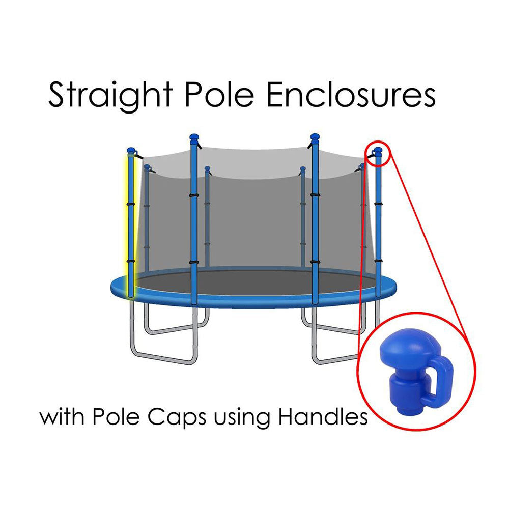 SkyBound Round Trampoline Net with 8 Straight Poles for 14 Foot Frames (Used)