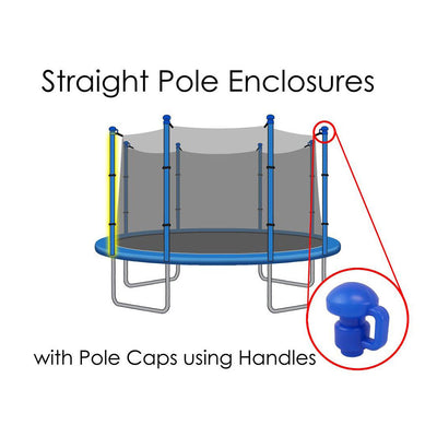 SkyBound Round Trampoline Net with 8 Straight Poles for 14 Foot Frames (Used)