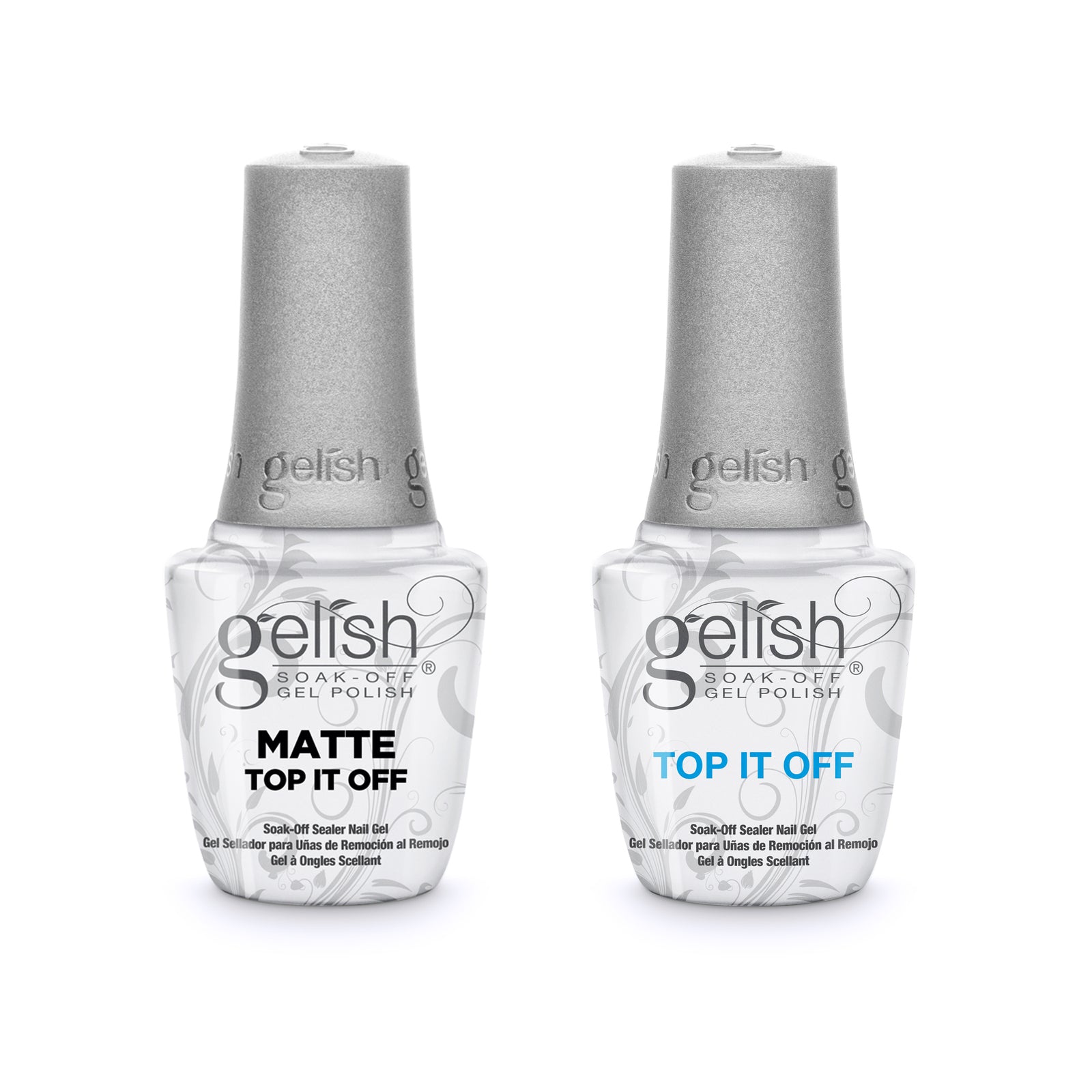 Gelish Matte & Gloss Duo Top It Off Soak Off Gel Nail Polish Sealer Clear Coat - VMInnovations