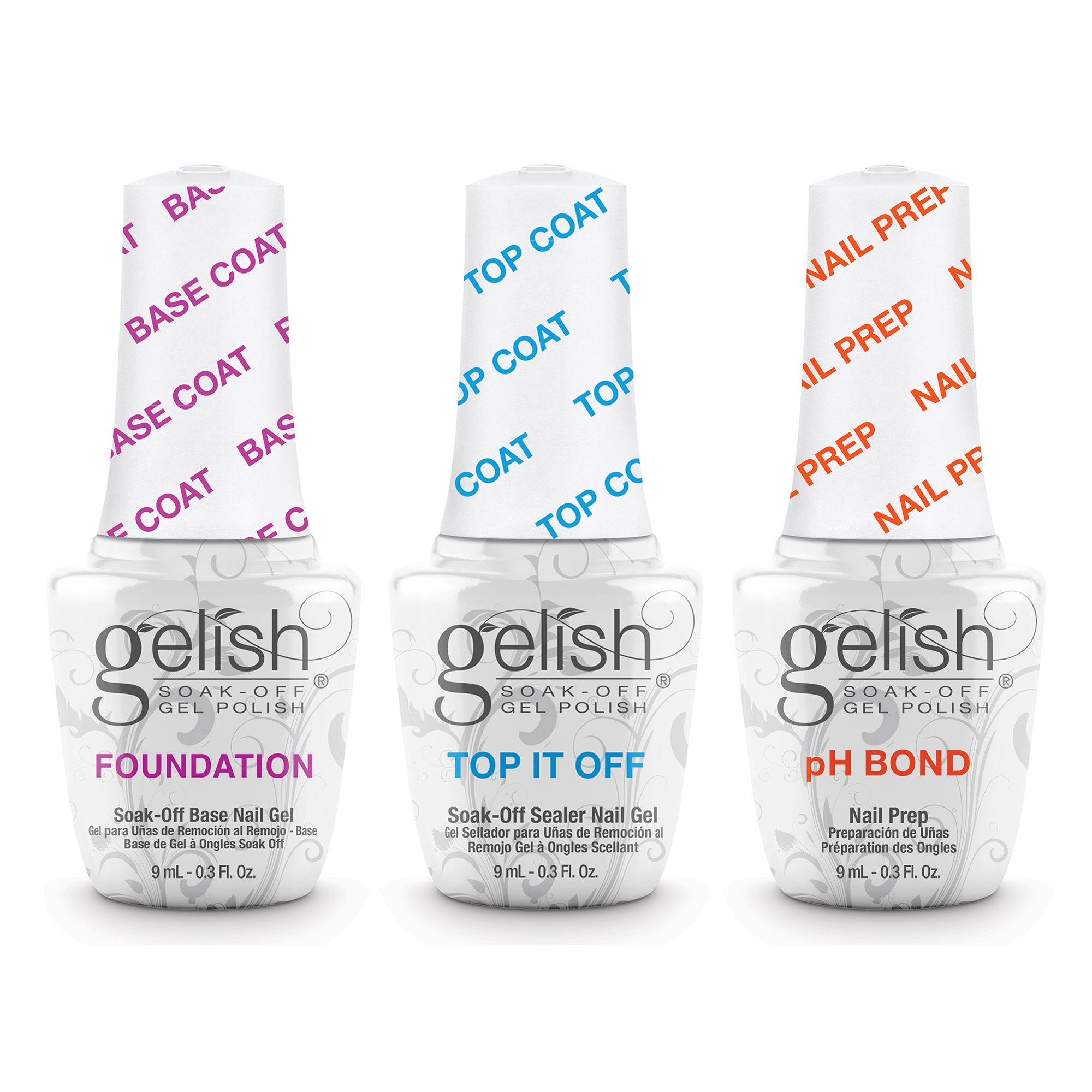 Gelish Terrific Trio Essentials Soak Off Gel Nail Polish w/ Classic Collection