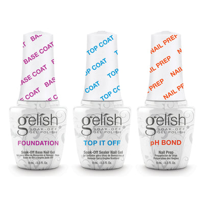 Gelish Terrific Trio Essentials Soak Off Gel Nail Polish w/ Classic Collection