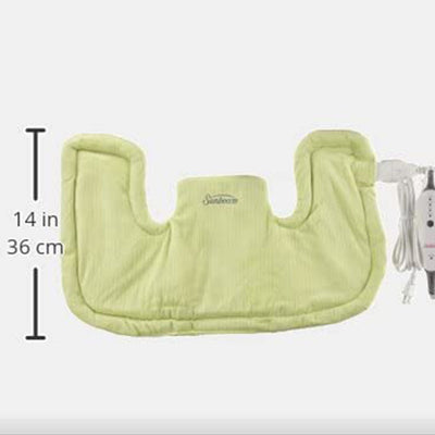 Sunbeam Renue Heated Therapy Wrap for Neck and Shoulder Pain Relief, Sage Green - VMInnovations