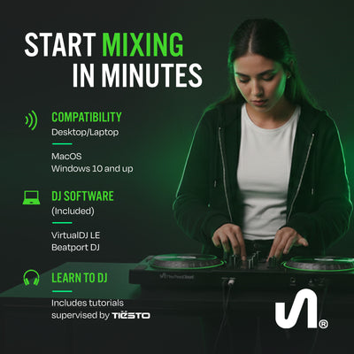 The Next Beat by Tiesto DJ Controller, DJ Control Deck w/Audio Mixer (Open Box)