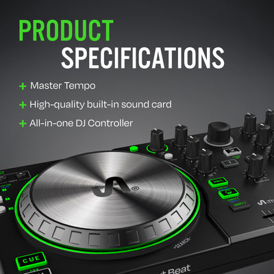 The Next Beat by Tiesto DJ Controller, DJ Control Deck w/Audio Mixer (Open Box)