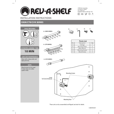 Rev-A-Shelf CTR-12-CR 12-Inch Pull Out Tie/Scarf Closet Rack, Chrome (Open Box)