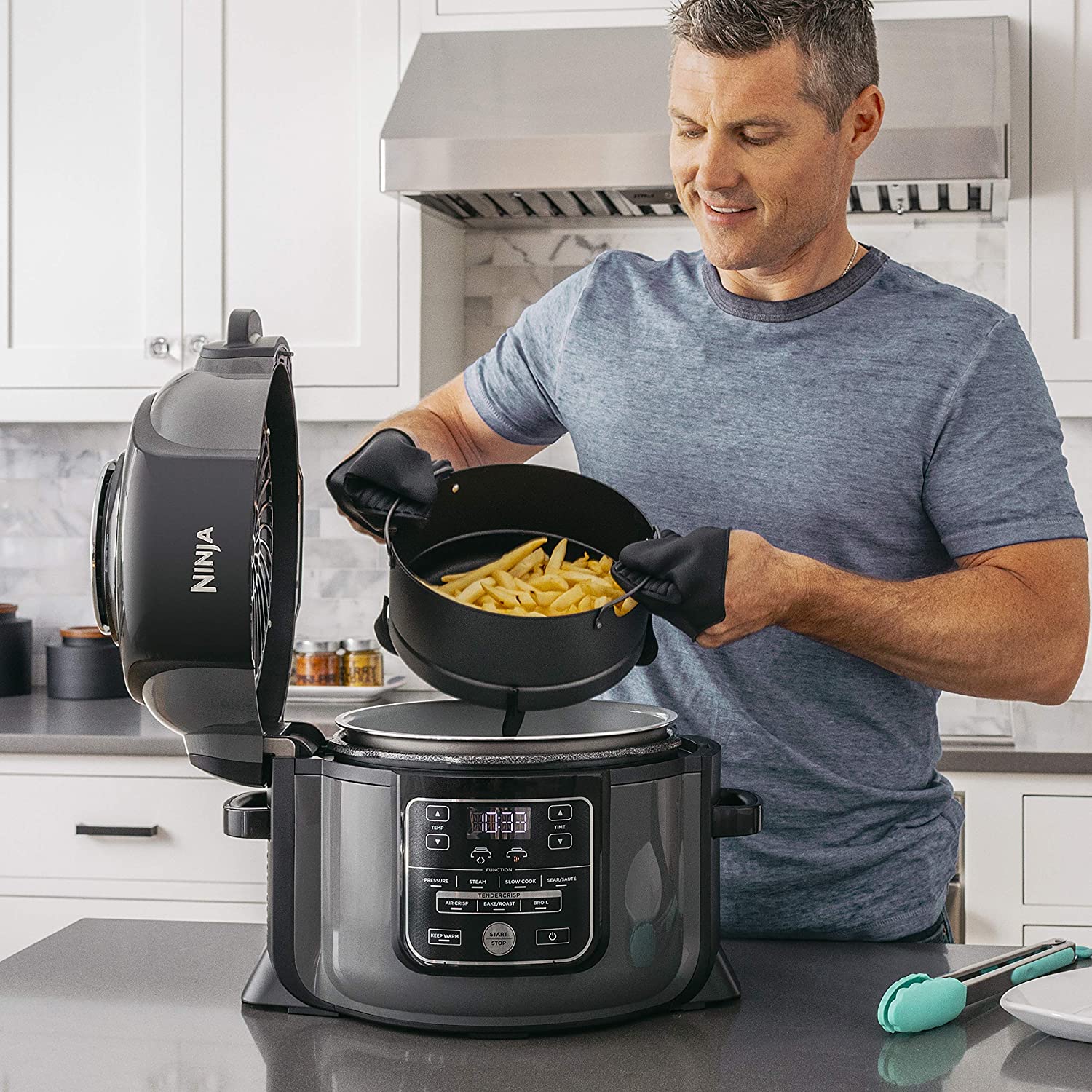 Ninja L Capacity Multi Function 9-in-1 Home Food Cooker, 6.5 Quarts (For Parts)