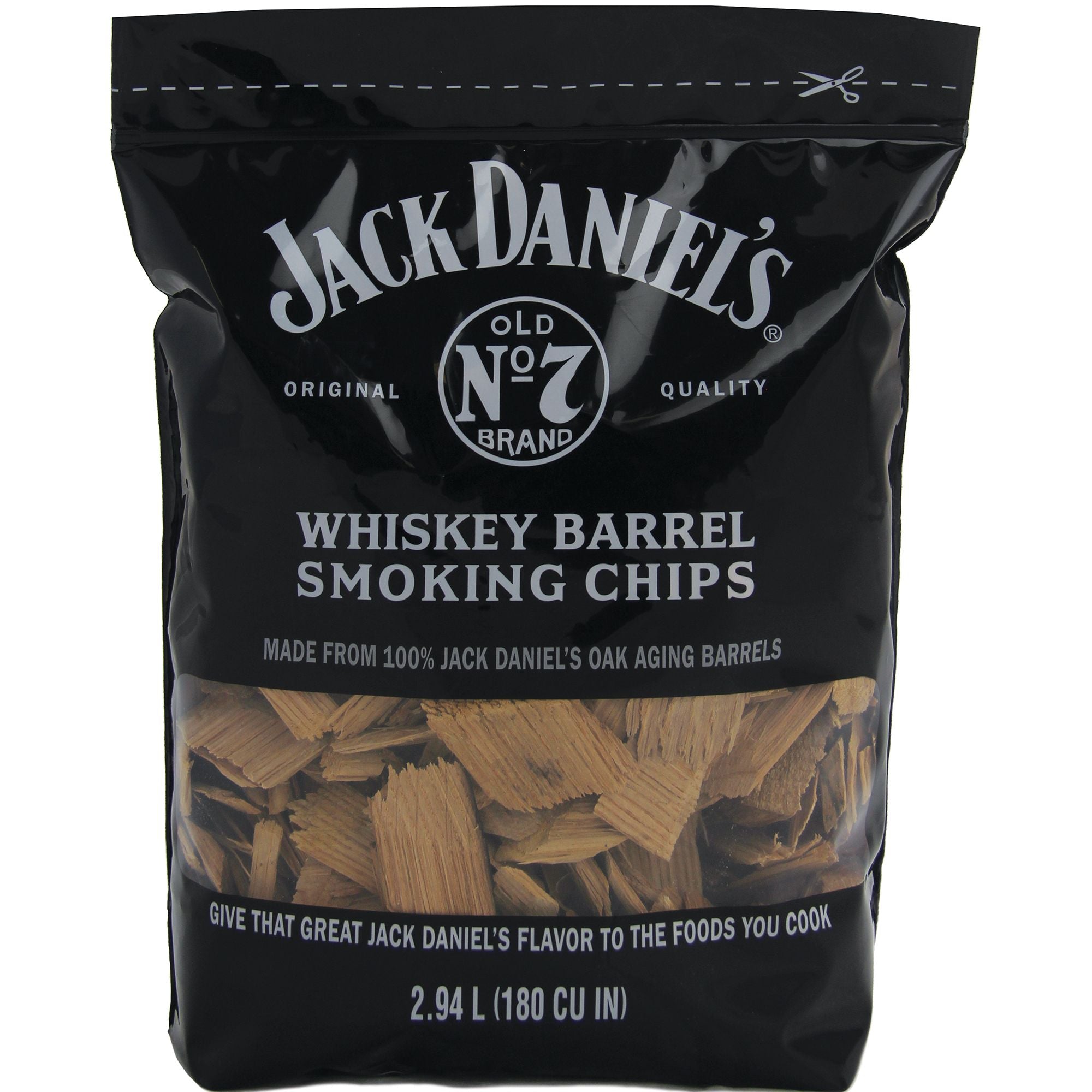 Jack Daniel's Whiskey Barrel Smoking Oak Wood Chips, 180 Cubic Inches (6 Pack)