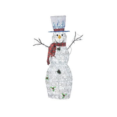 Noma Pre Lit LED Light Up Whimsical Snowman Holiday Lawn Decoration (Used)