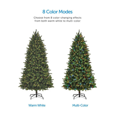 NOMA 7.5 Ft Colorado Pine Artificial Color Changing LED Pre Lit Christmas Tree