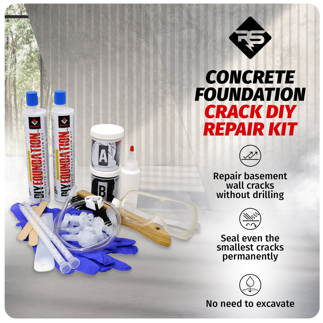 RadonSeal Concrete Foundation Crack DIY Repair Kit for Basement Cracks(Open Box)