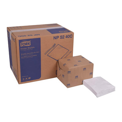 Tork NP5240C Advanced 375 Count 2 Ply 1/4 Fold Embossed Dinner Napkins (8 Pack)