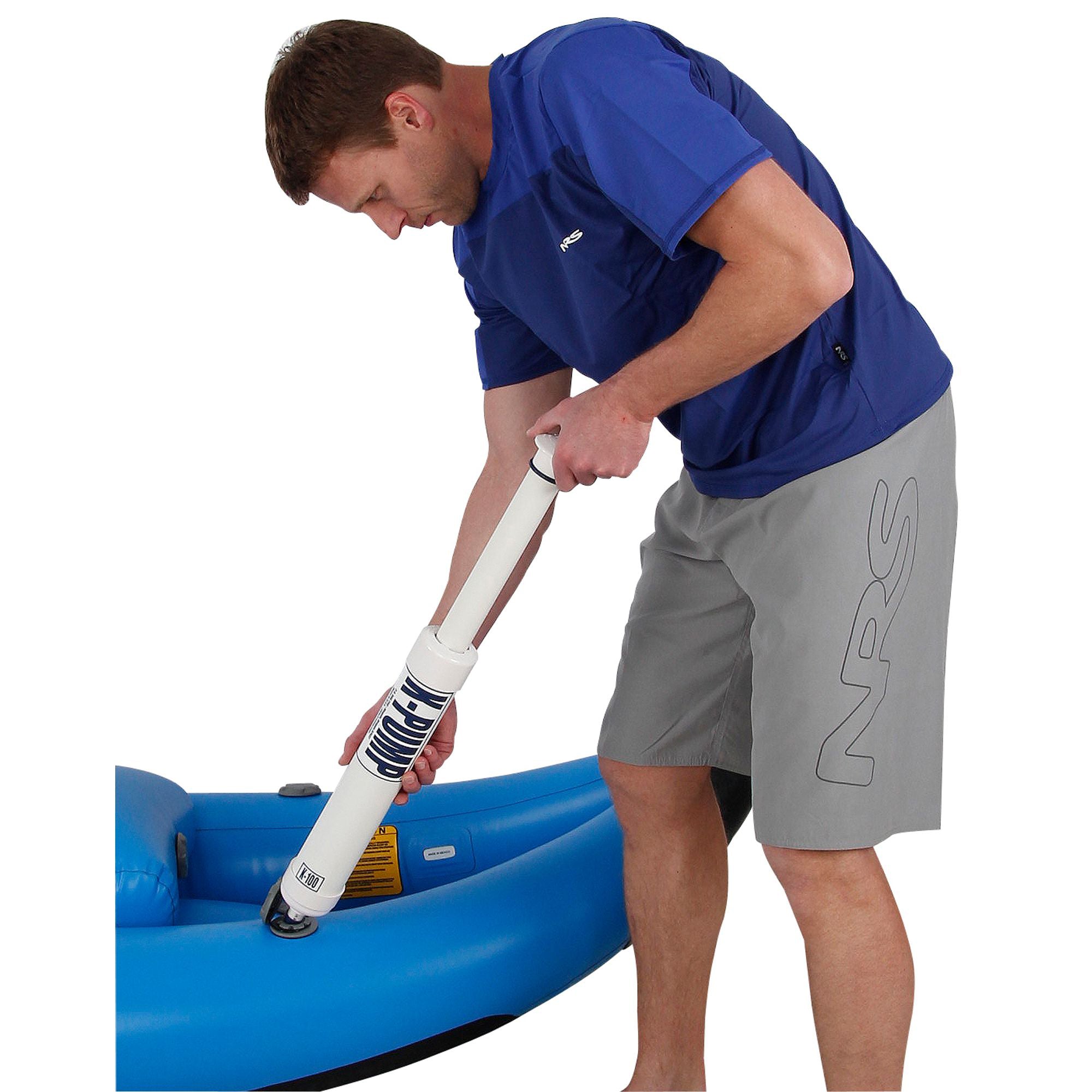 K-Pump K-100 Inflatable Kayak Raft Boat Hand Air Pump & Bag (Open Box)