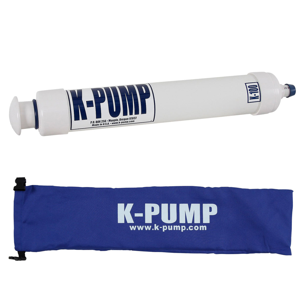 K-Pump K-100 Inflatable Kayak Raft Boat Hand Air Pump & Bag (Open Box)