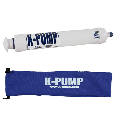 K-Pump K-100 Inflatable Kayak Raft Boat Hand Air Pump & Bag (Open Box)