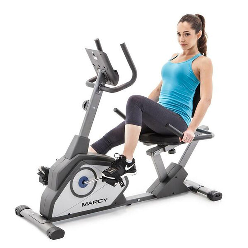 Impex NS-40502R Marcy Recumbent Exercise Workout Bike for Home Fitness Training