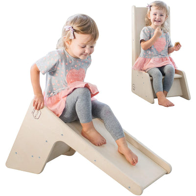 Tottlr All Wooden Toddler Exercise Development Activity Small Slide Play Chair - VMInnovations
