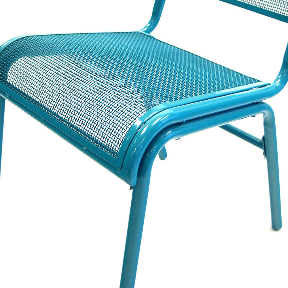 Numark Bixby 3 Piece Bistro Dining Set for Outdoor Garden Patio (Turquoise)