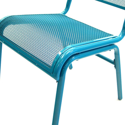 Numark Bixby 3 Piece Bistro Dining Set for Outdoor Garden Patio (Turquoise)