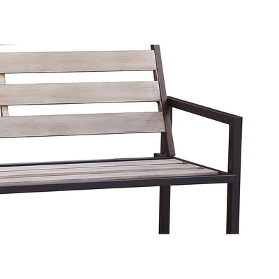 Liberty Garden Garden Furniture Powder Coated Steel Montgomery Bench (Open Box)