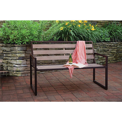 Liberty Garden Garden Furniture Powder Coated Steel Montgomery Bench (Open Box)