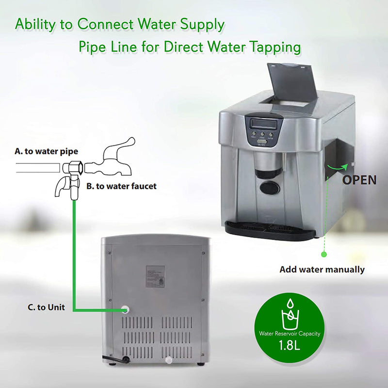 NutriChef Portable Kitchen Ice Cube Maker & Water Dispenser Machine (For Parts)