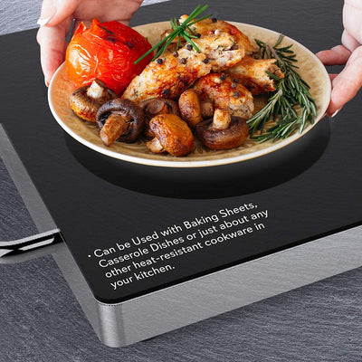 NutriChef Portable 16.5 x 11 Inch Electric Food Warmer Tray Hot Plate (2 Pack) - VMInnovations