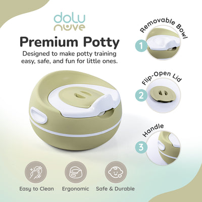 Dolu Nuve Potty Training Seat, Portable Toilet Chair for Kids, (Open Box)