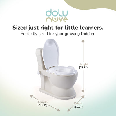 Dolu Nuve Educational XL Potty, Flip-Top Lid for Children, Beige (Open Box) - VMInnovations