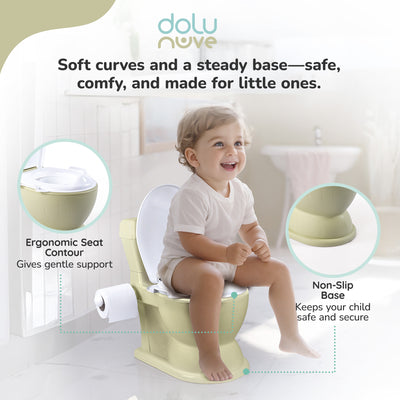 Dolu Nuve Educational XL Potty, Flip-Top Lid for Children 18 Months +(Open Box) - VMInnovations