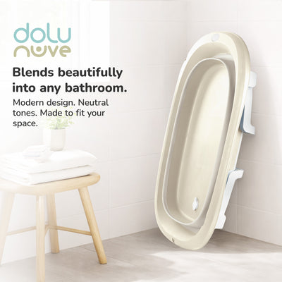 Dolu Nuve Foldable Baby Bathtub Collapsible Infant Tub for Newborns(Open Box)