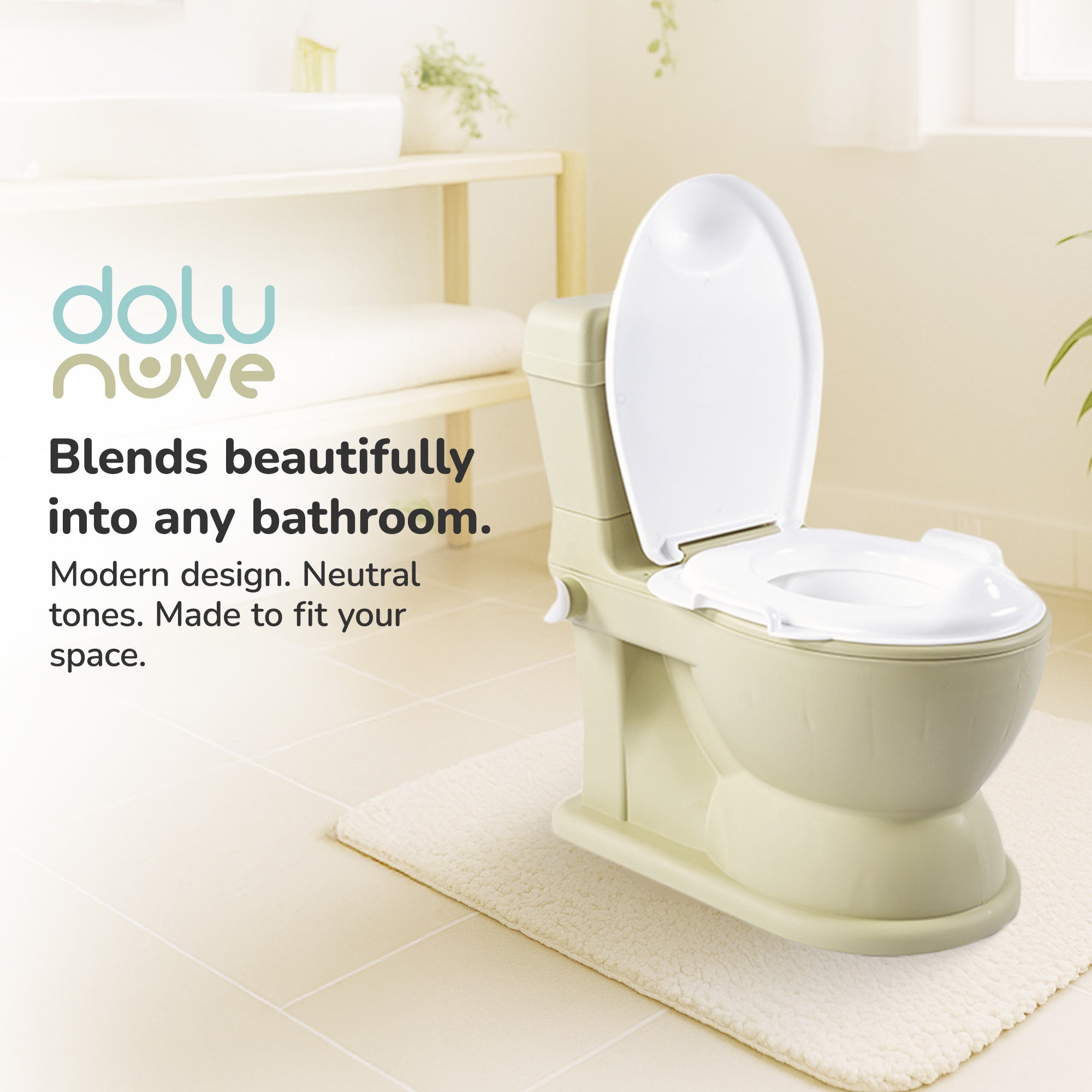 Dolu Nuve Educational XL Potty, Flip-Top Lid for Children 18 Months +(Open Box) - VMInnovations