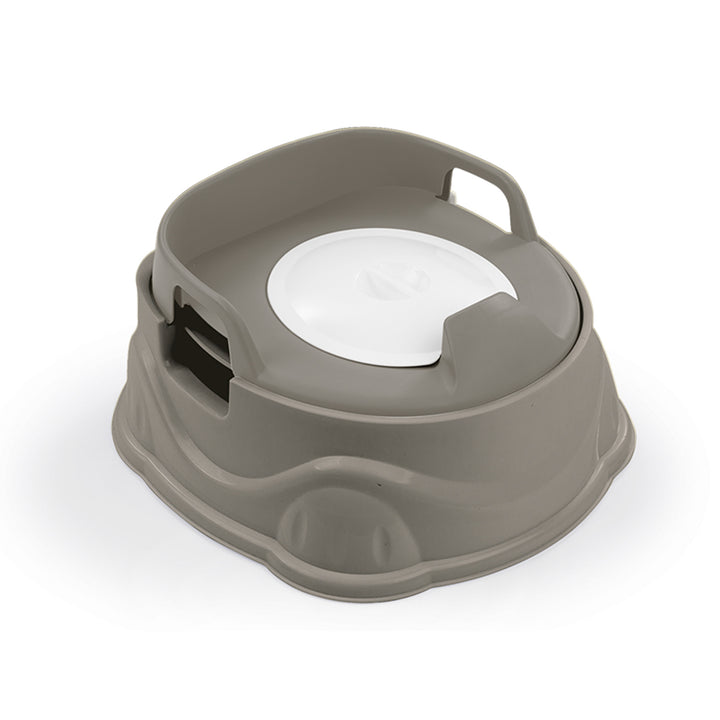 Dolu Nuve 3-in-1 Potty, Toilet Adapter, and Step Stool, Ergonomic Design, Grey
